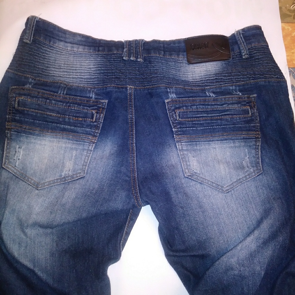 Men's XRAY Jeans Biker Motto Style Stretch Fabric